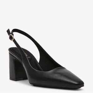 NWT Anne Klein Abby Pump Black Slingback Block Heels - Size 9